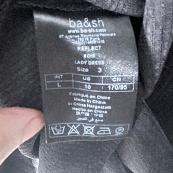 ba&sh Lightweight Hooded Black Long sleeve Flowy dress. Size Large - Picture 8 of 10